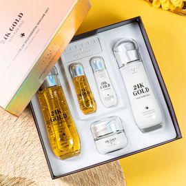 JIGOTT Signature 24K Gold Essential Skincare 3 Set Hydrating Nourishing _ Made in Korea